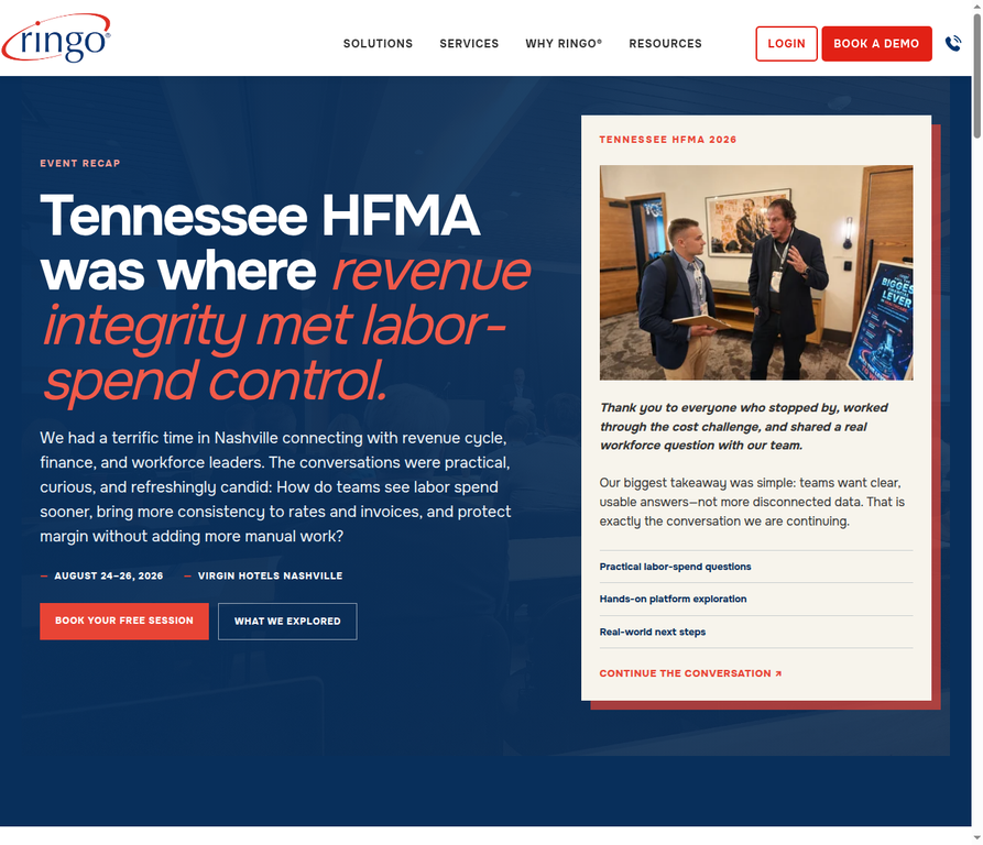 Tennessee HFMA 2026 landing page preview