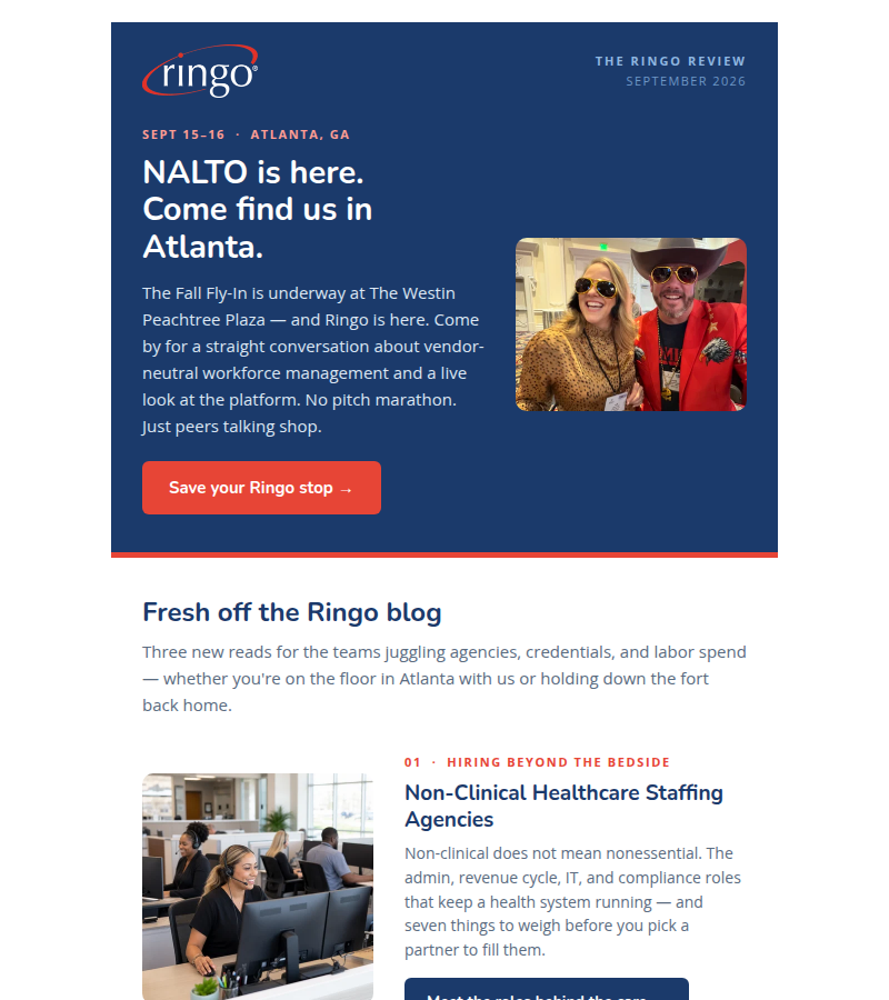 Version A preview of Ringo Review September 2026 NALTO Fall Fly-In newsletter