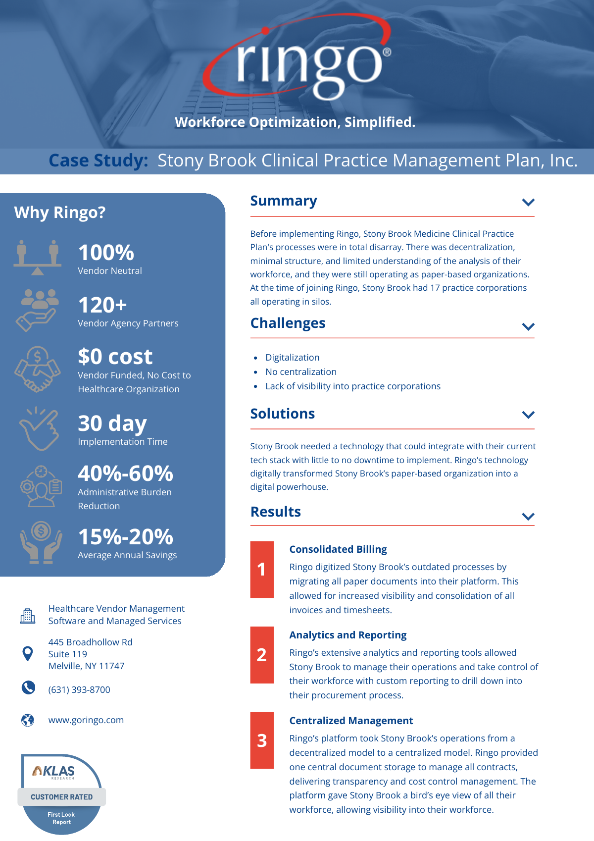 Preview of Stony Brook healthcare operations case study
